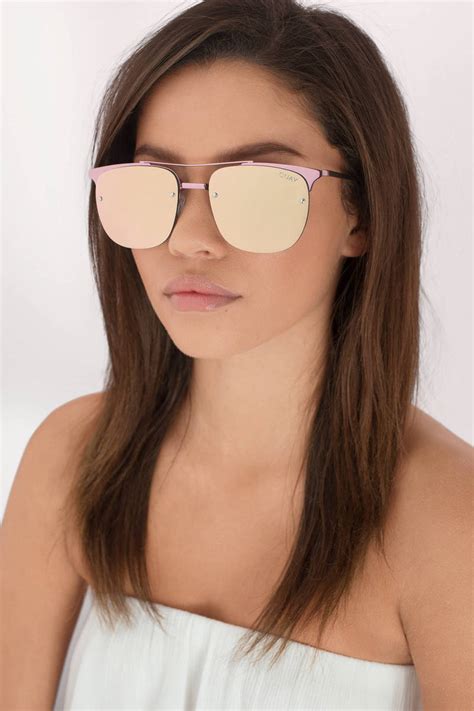 High Quality DUPE Fashion Quay Pink Sunglasses With MIU .